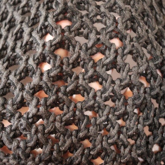 Theory Black Doleman Chunky Knit Open Cardigan Sweater Small Oversized - Picture 7 of 12